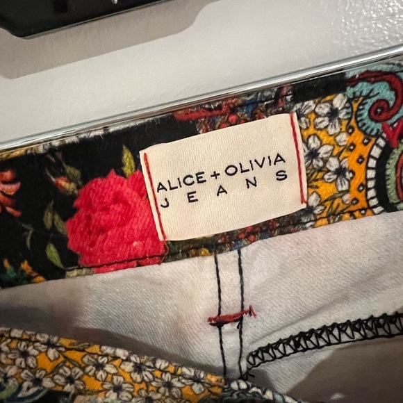 Alice + Olivia Patchwork Print Jeans - Picture 4 of 7